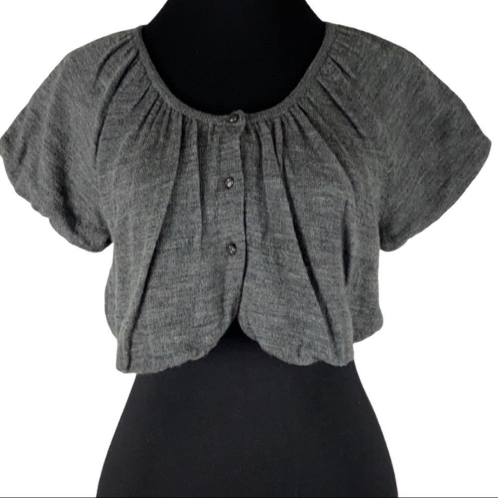 ❤️MOTH WOOL CROPPED CARDIGAN SWEATER